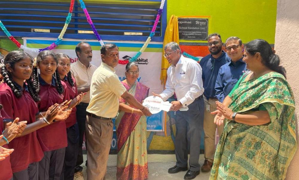 Habitat for Humanity India and ExxonMobil provide sanitation facilities in four government schools, build anganwadi centre